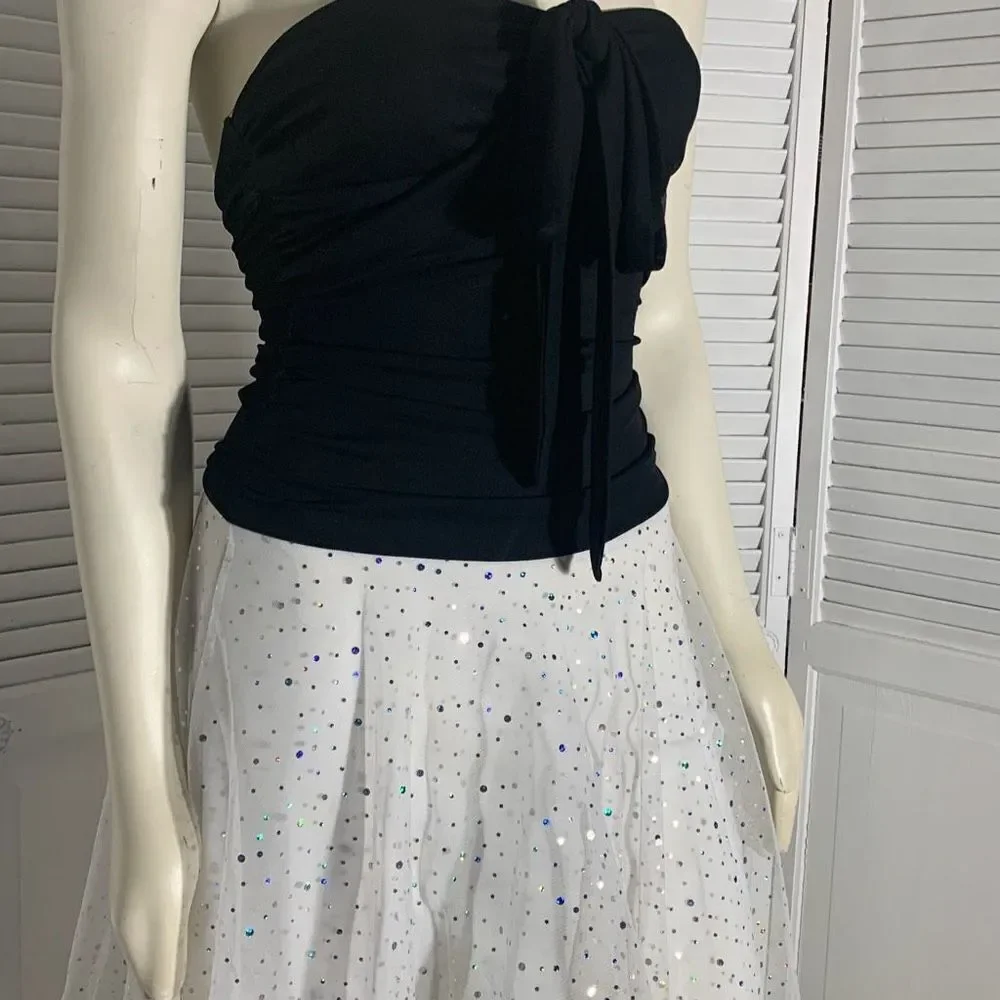 Vintage 90’s‎ Sheer Double Layered Asymmetrical Fairycore Party Dress Size Small
